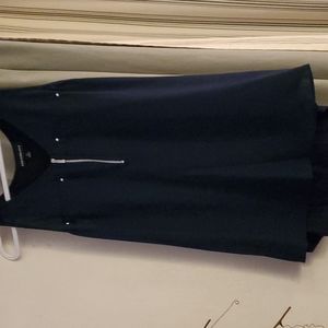 Fortune Ivy navy tank top with zipper size medium